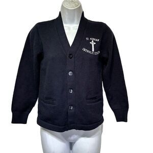 st kieran catholic school Embroidered cardigan sweater Youth Size M